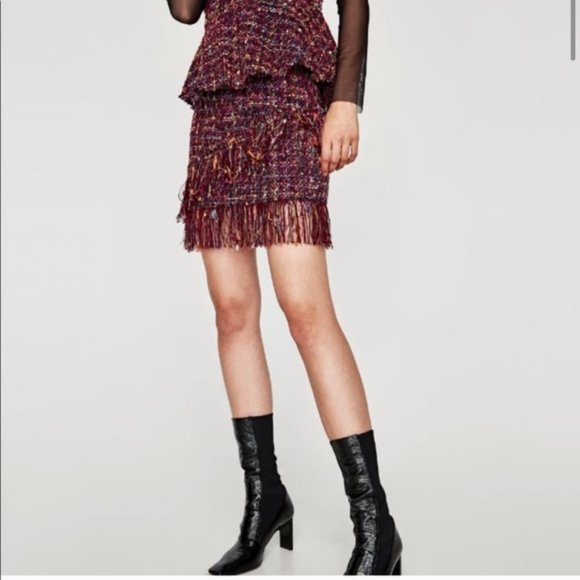 ZARA Tweed 2 Piece Set - Picture 6 of 16